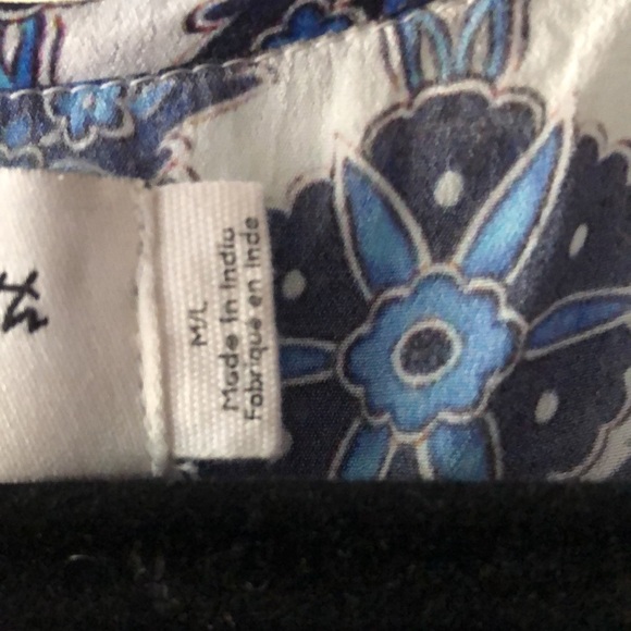 Rujuta Sheth Marie Cinched Kaftan Blue Lotus Print M/L - Picture 5 of 14